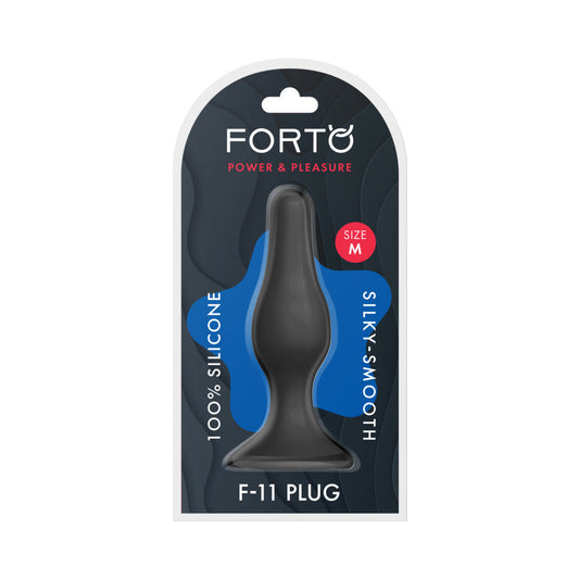 Forto F-11 Lungo Silicone Anal Plug Medium Black