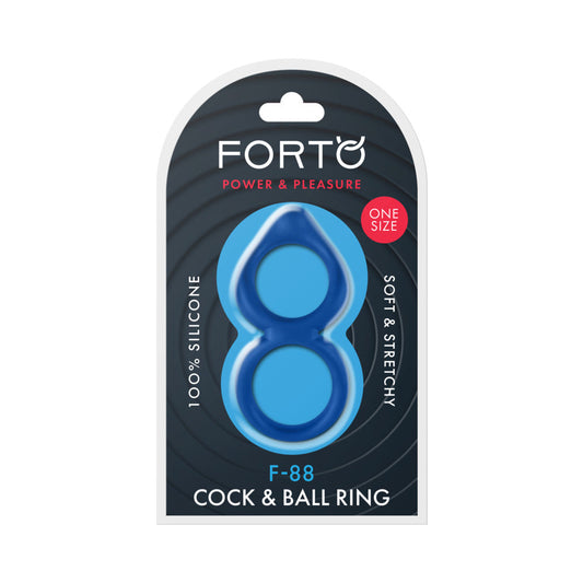 Forto F-88 Liquid Silicone Cock & Ball Ring Blue
