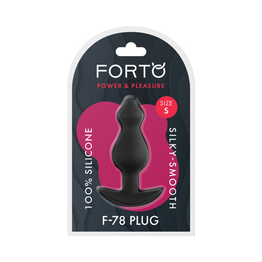 Forto F-78 Pointee Silicone Anal Plug Small Black