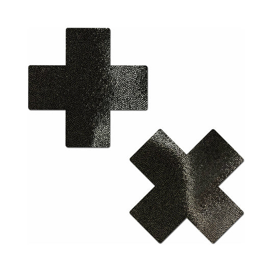 Pastease Everyday Reusable Crosses Pasties Black