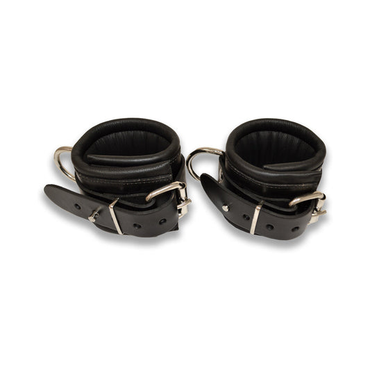 Prowler RED Leather Lockable Wrist Restraints L/XL