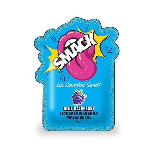 Smack Lickable Massage Oil 3 ml Pouch Blue Raspberry