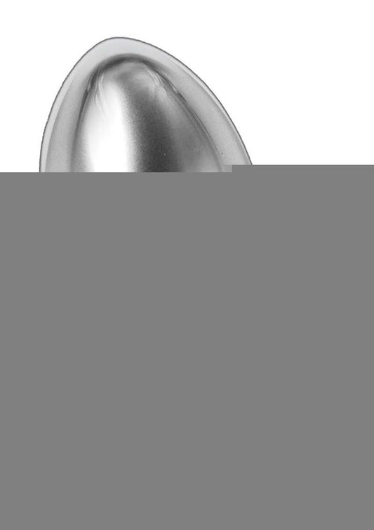 Ass-Sation Remote Control Rechargeable Vibrating Metal Anal Plug - Metal/Silver