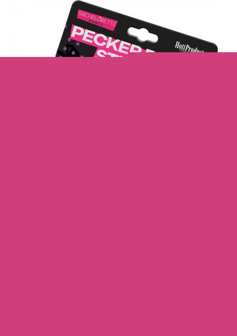 Bachelorette Party Pecker Sipping Straws - Assorted Colors - 10 Pack