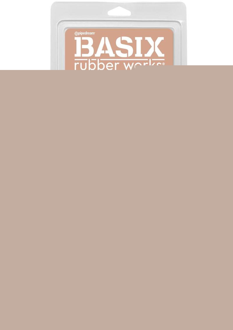 Basix Rubber Works Dong with Suction Cup - Vanilla - 8in