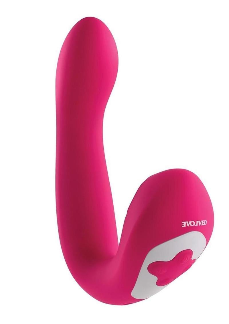 Buck Wild Rechargeable Silicone Dual Massager with Clitoral Stimulation - Pink
