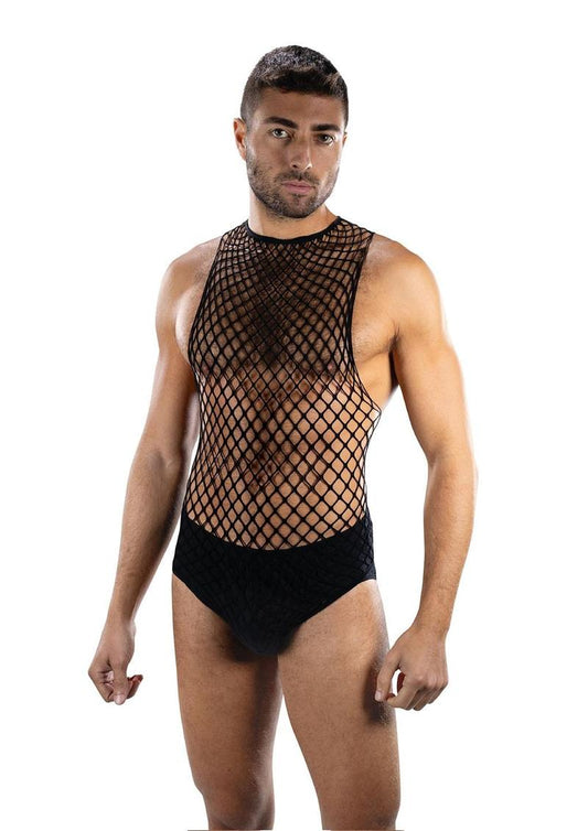 Full Effect Fishnet 2-Piece Set Blk