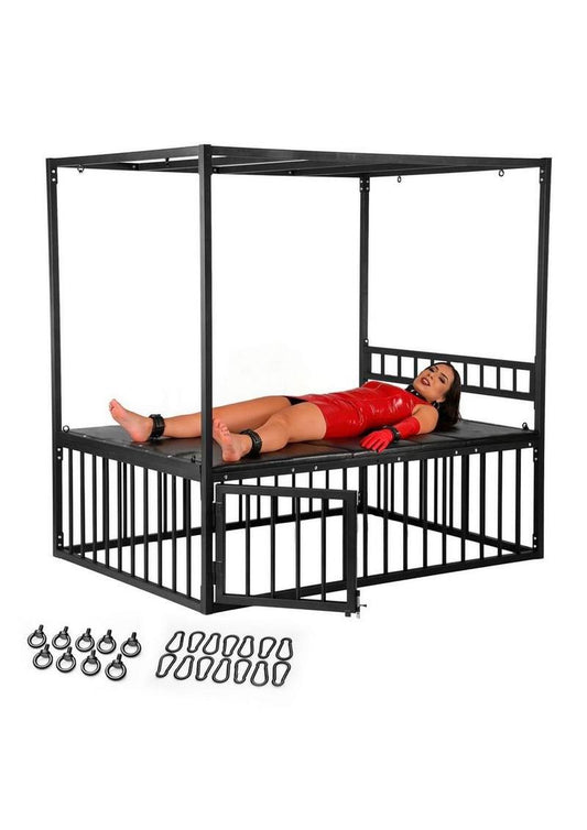 Master Series Bondage Bed - Black