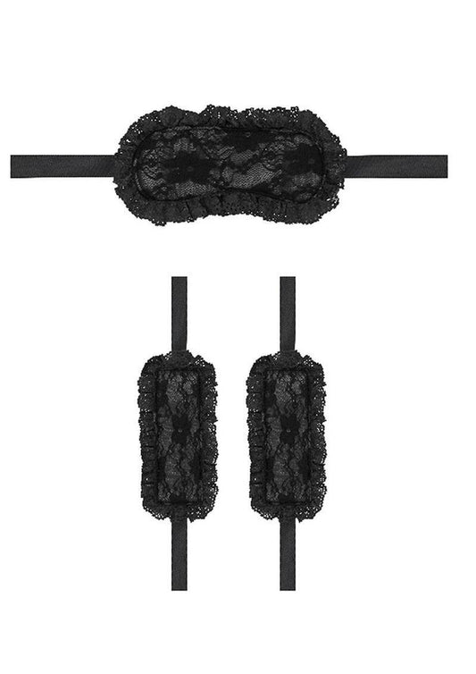 Ouch! Kits Introductory Bondage Kit #7 - Black - 2 Piece Kit