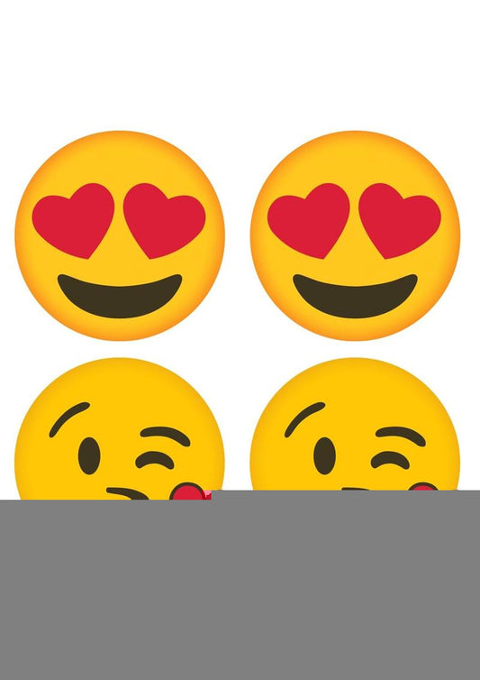 Peekaboos Emoji Hearts Pasties - Red/Yellow