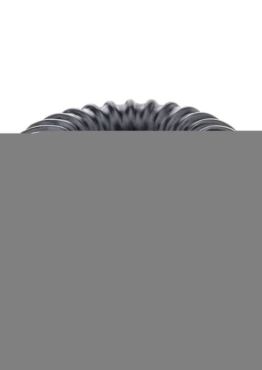 Perfect Fit Ribbed Ring Cock Ring - Black