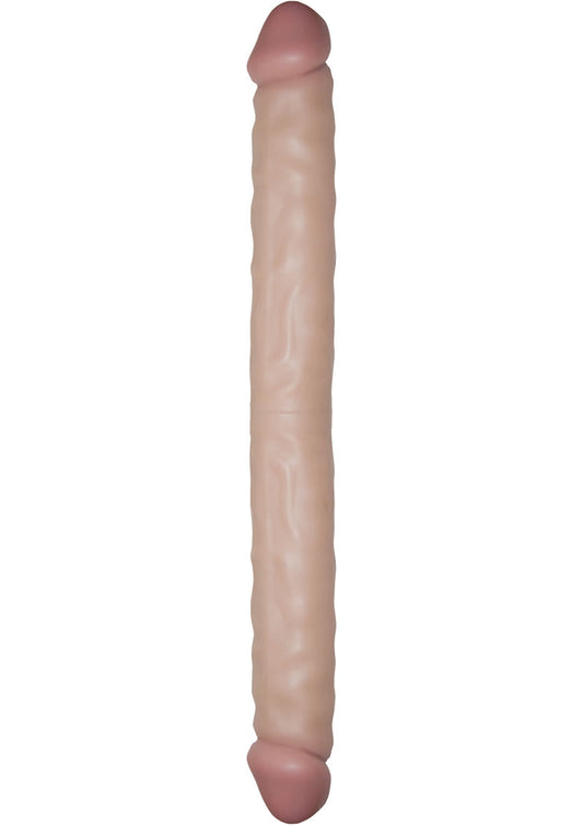 Real Skin All American Whoppers Double Dildo Dildo - Flesh/Vanilla - 18in