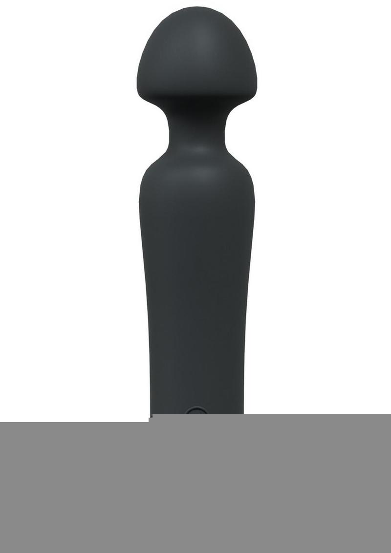 Royal Gems Scepter Silicone Rechargeable Vibrator - Black