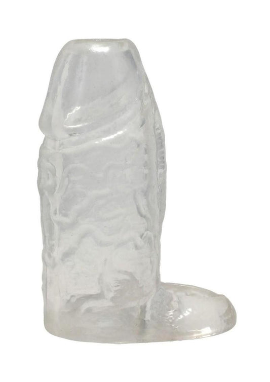 Titanmen Cock Sleeve with Ball Strap - Clear - 4.5in
