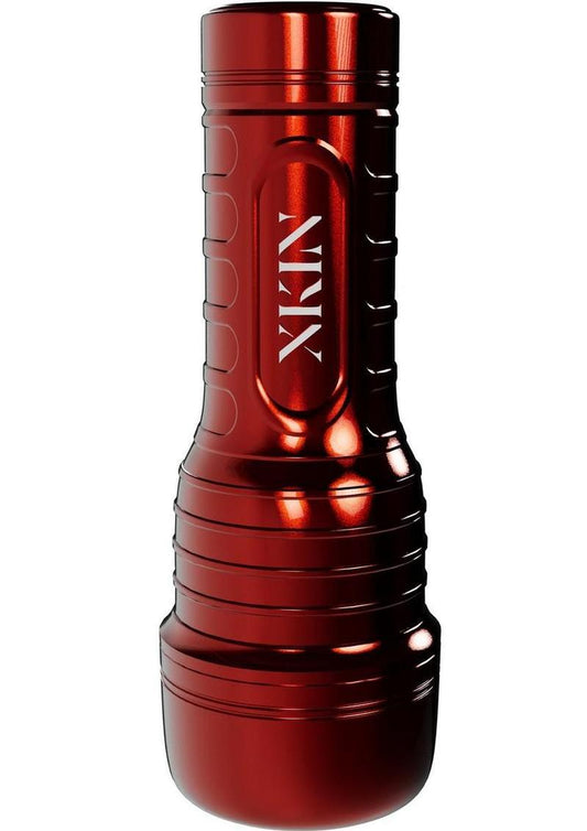 Xkin Don Phoenix Rechargeable Vibrating Torch Masturbator - Male Ass - Metallic - Caramel/Red