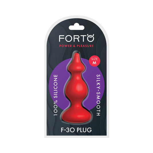 Forto F-30 Pointer Silicone Anal Plug Medium Red