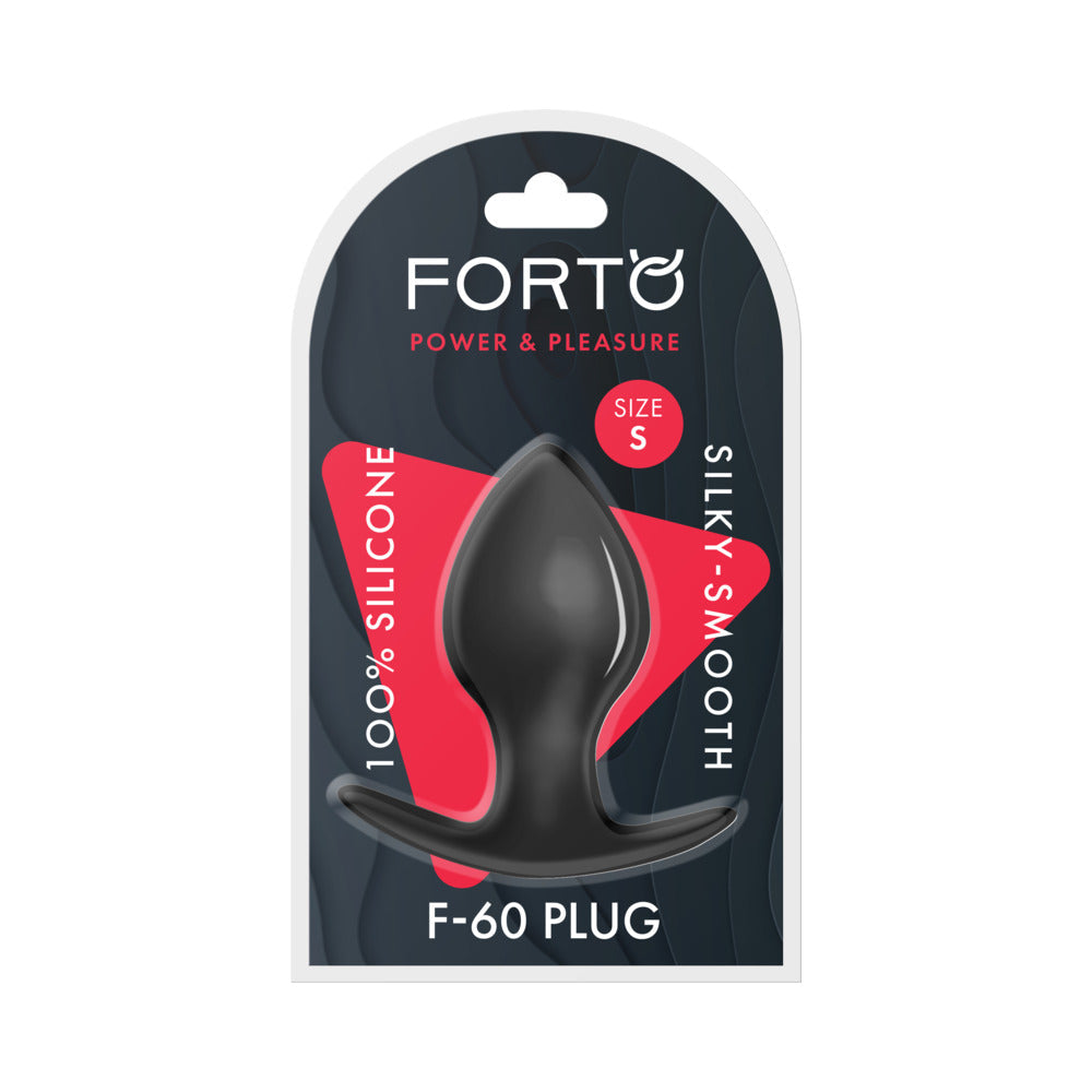 Forto F-60 Spade Silicone Anal Plug Small Black