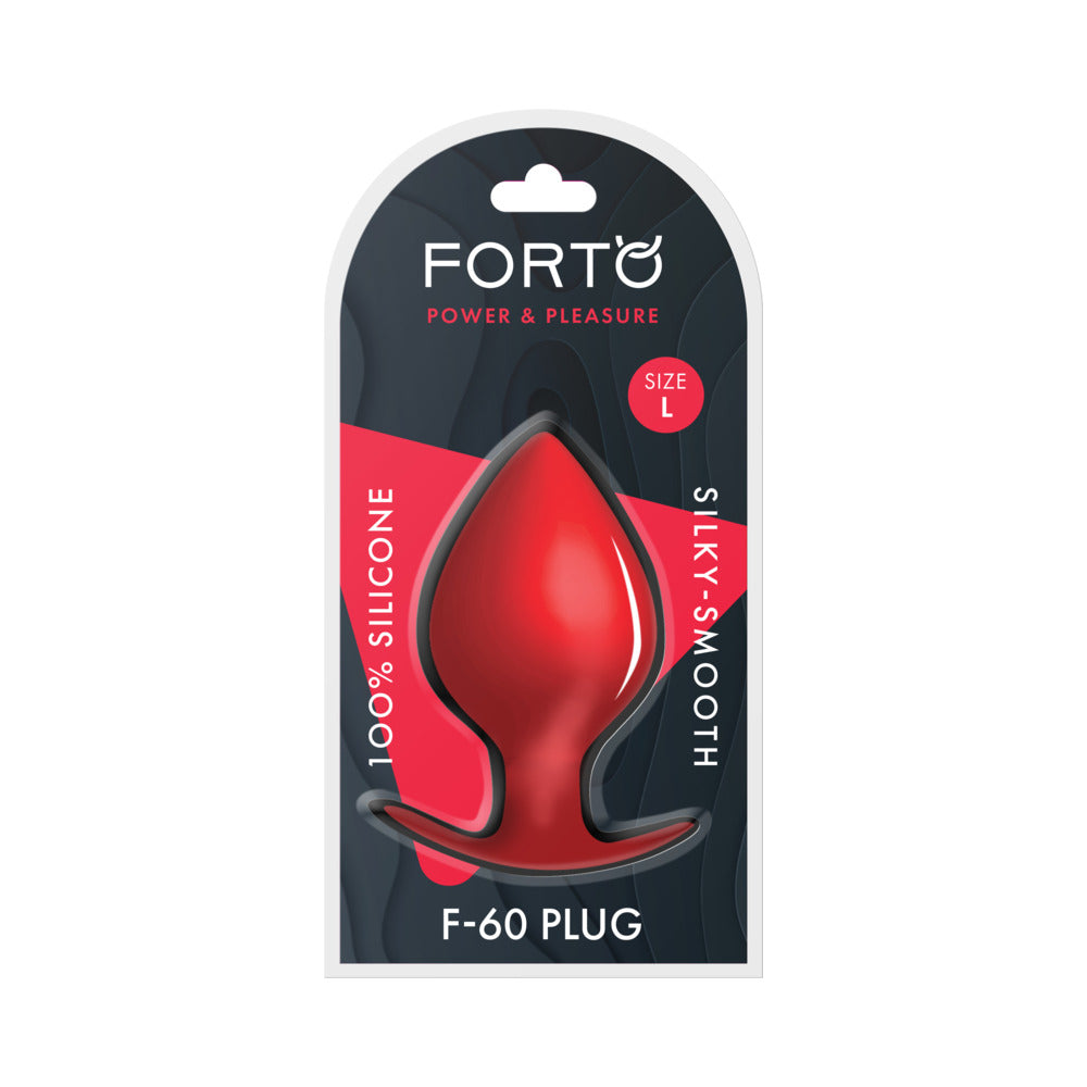 Forto F-60 Spade Silicone Anal Plug Large Red