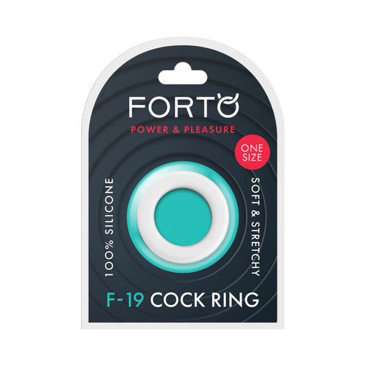 Forto F-19 Liquid Silicone 2-Tone Cockring Black/White