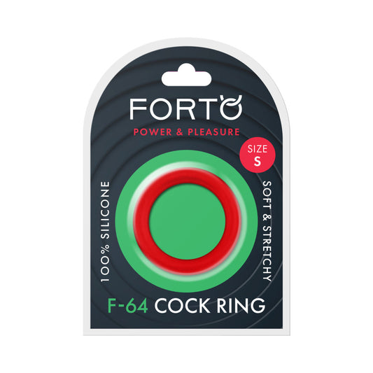 Forto F-64 Wide Liquid Silicone Cockring Small Red