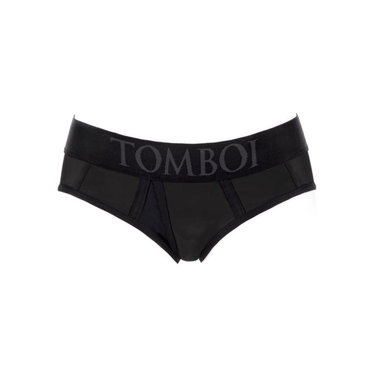 SpareParts Tomboi Cover Brief Style Underwear Harness Nylon Black/Black XXS