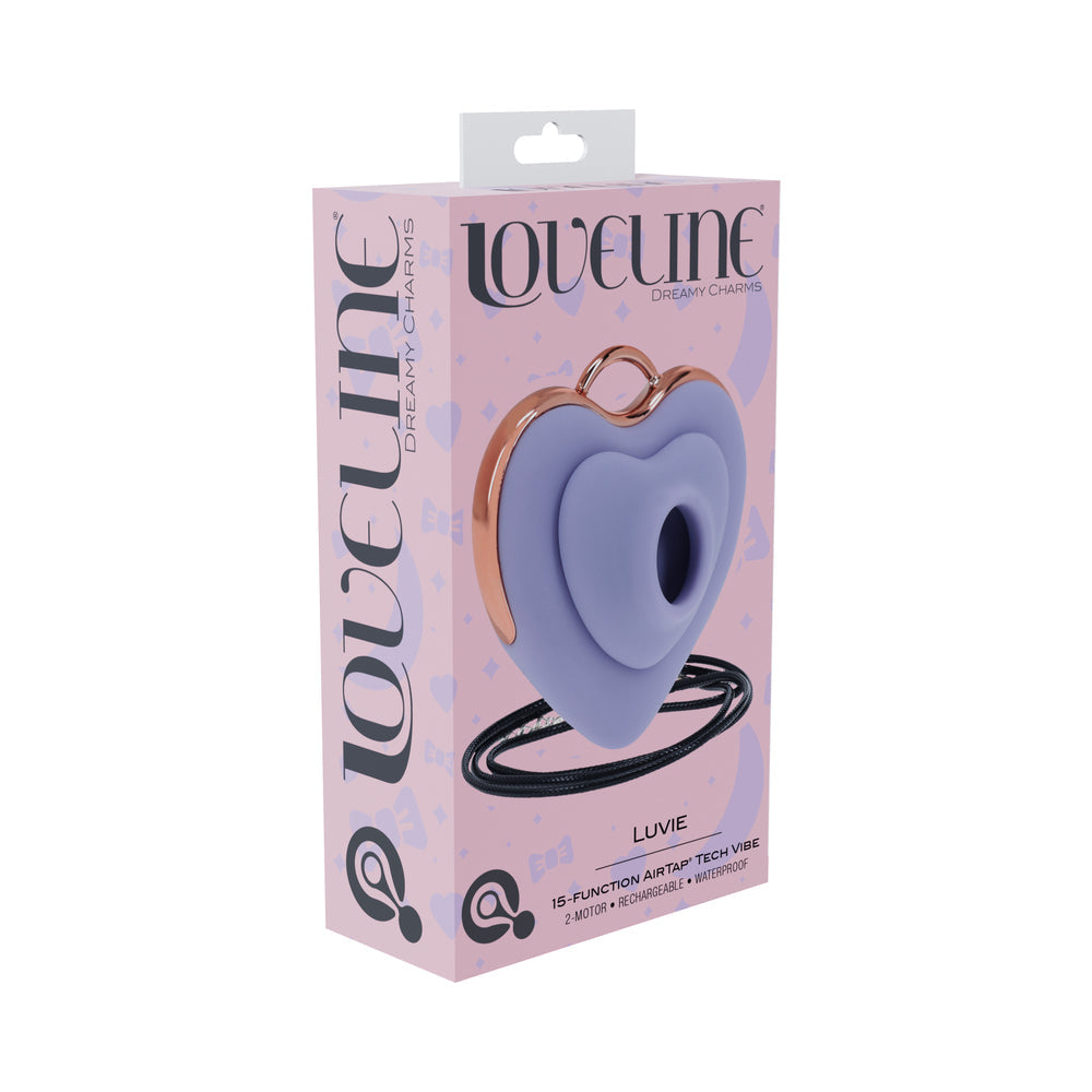 LoveLine Luvie AirTapTech Rechargeable Vibrator Waterproof Lavender