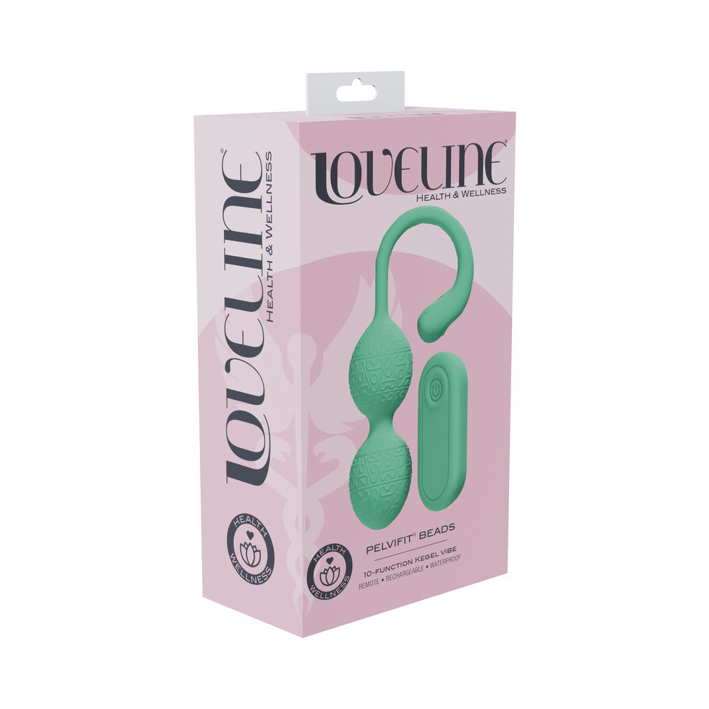 LoveLine PelviFit Beads Kegel Vibe Waterproof Remote Green