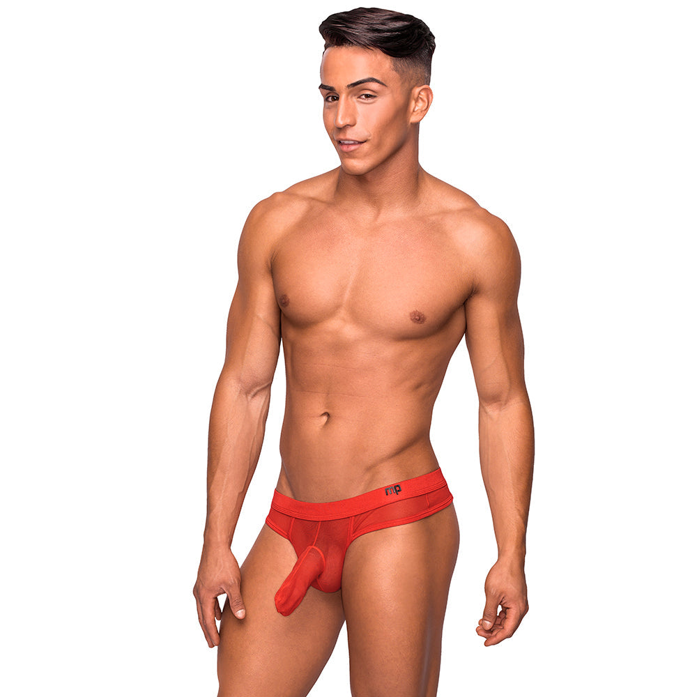 Male Power The Matchmaker Hose Thong Red S/M