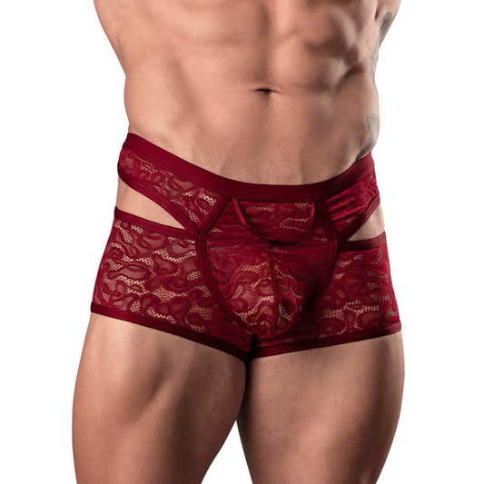 Male Power Lucifer Cutout Short Burgundy M