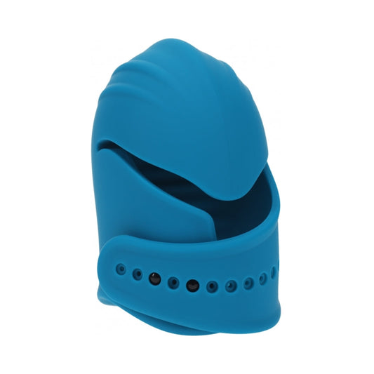 LEVELZ Adjustable Vibrating Silicone Penis Head Stimulator Teal