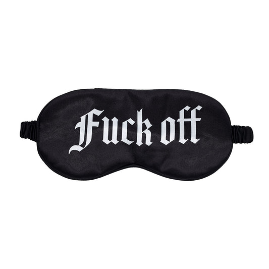 Ouch! Fuck Off Printed Mask Satin Black