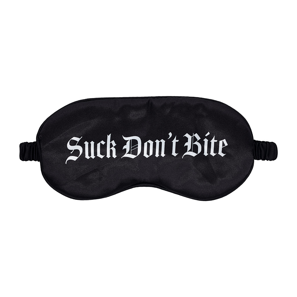 Ouch! Suck Don't Bite Printed Mask Satin Black