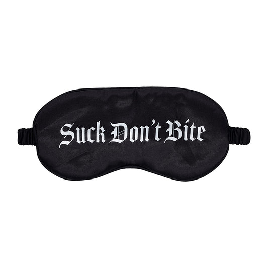 Ouch! Suck Don't Bite Printed Mask Satin Black