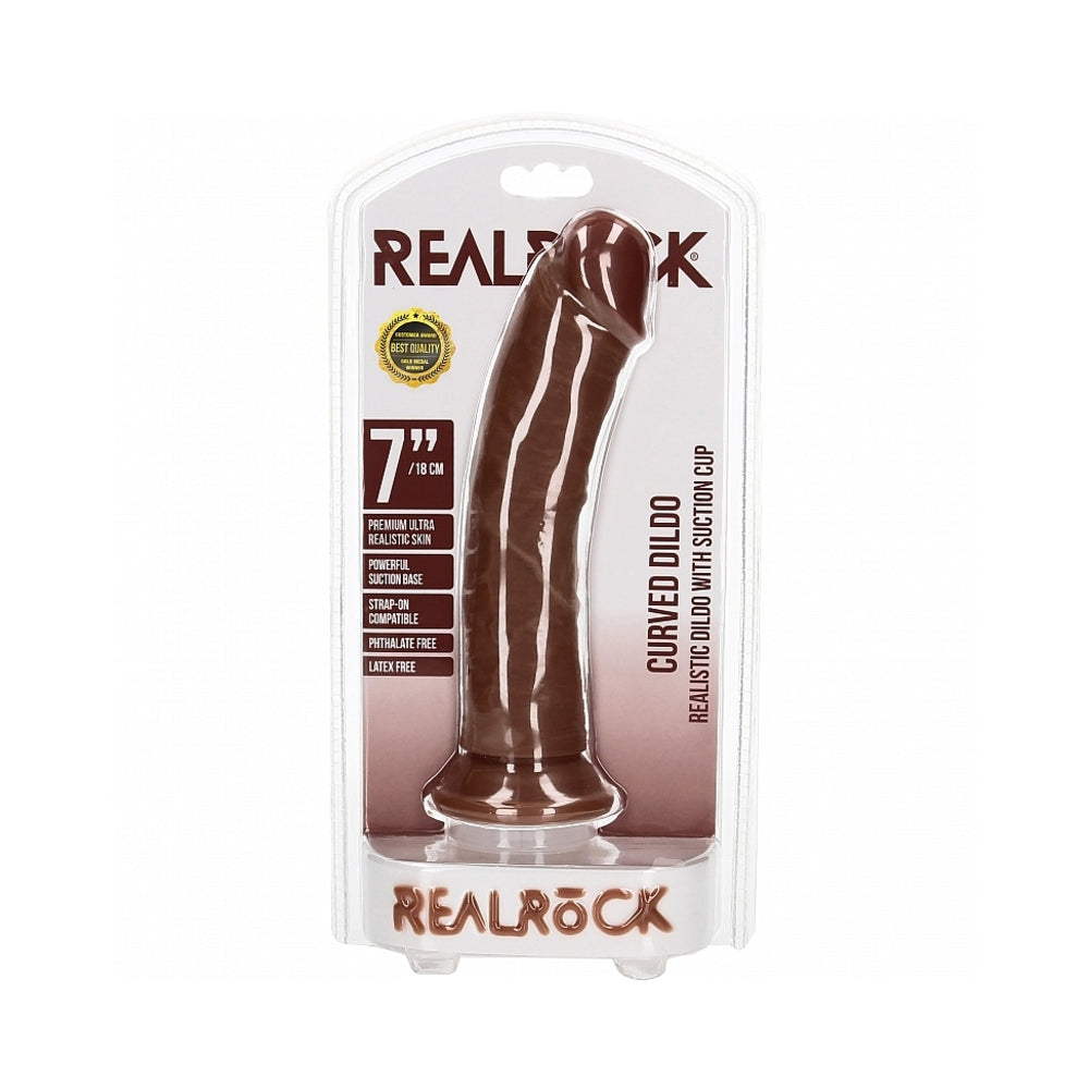RealRock 7 in. Cock Curved Brown