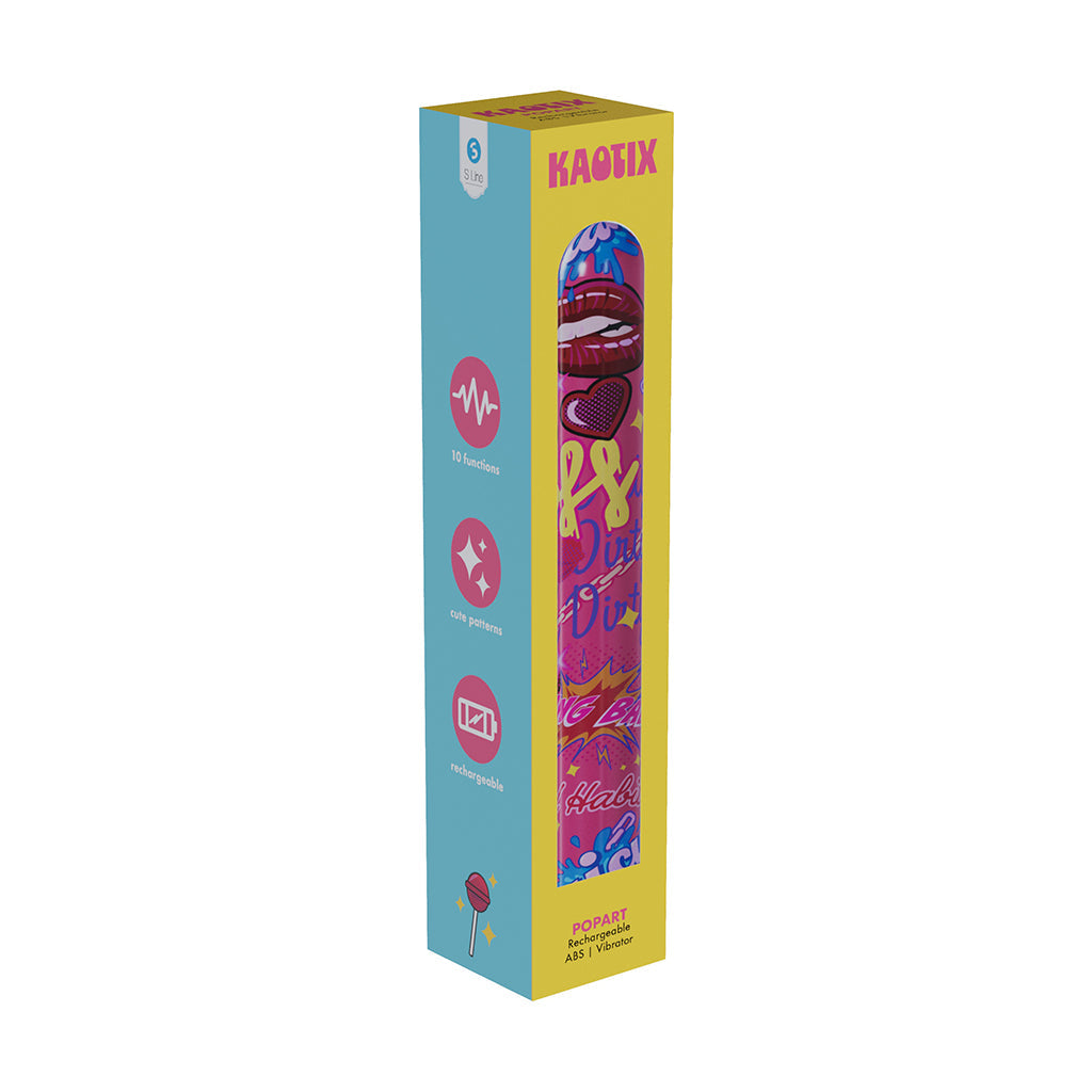 SLI Kaotix Pop Art Rechargeable Vibrator Pink