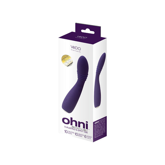 VeDO Ohni Rechargeable G-Spot Thrusting Vibe Purple