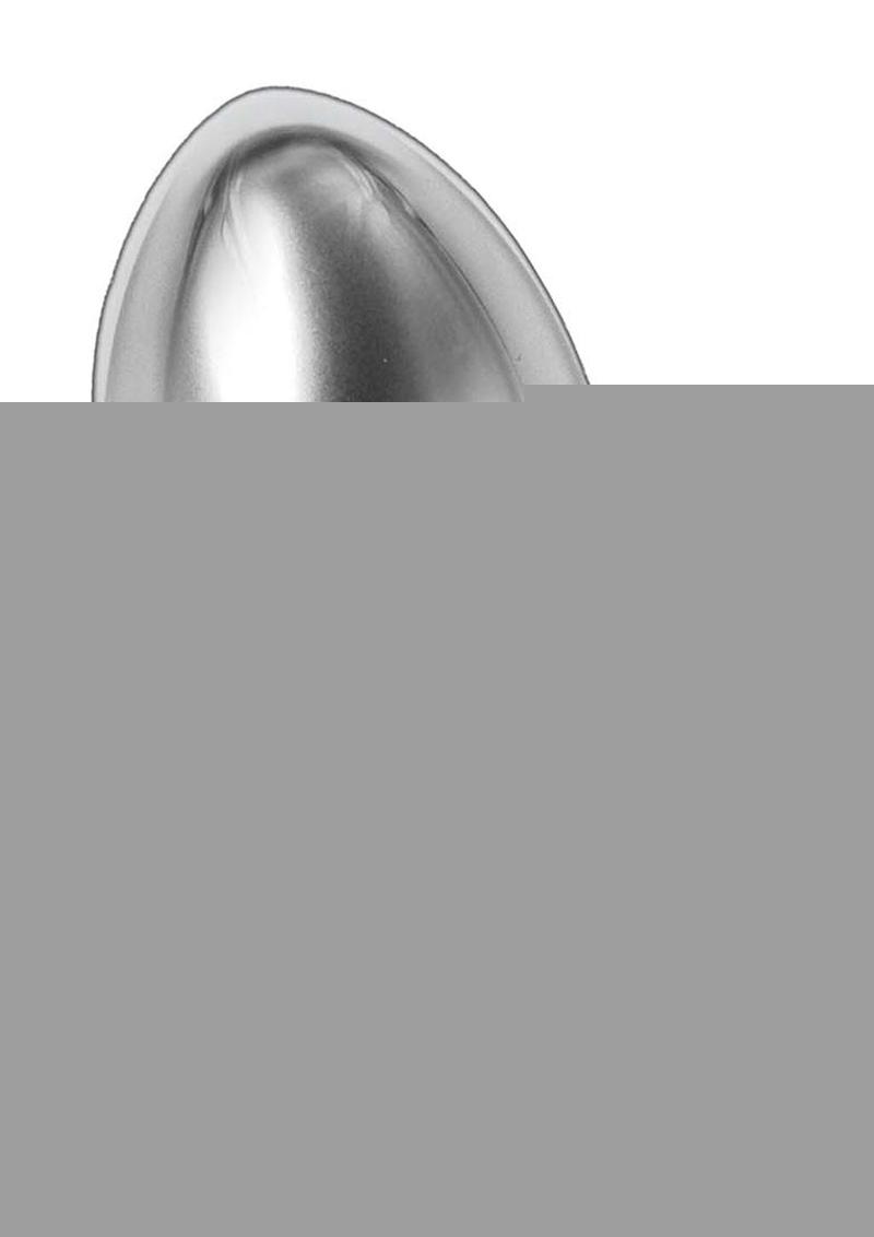 Ass-Sation Remote Control Rechargeable Vibrating Metal Anal Plug - Metal/Silver