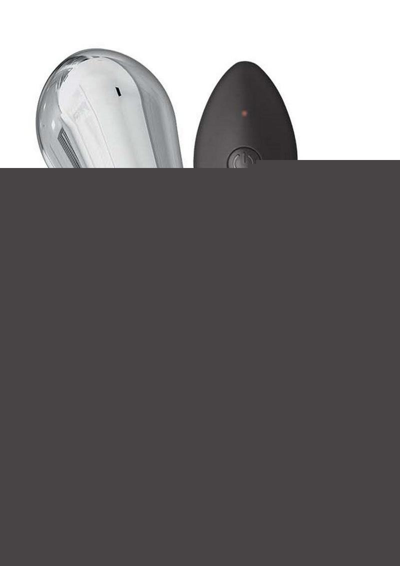 Ass-Sation Remote Control Vibrating Metal Anal Bulb - Metal/Silver