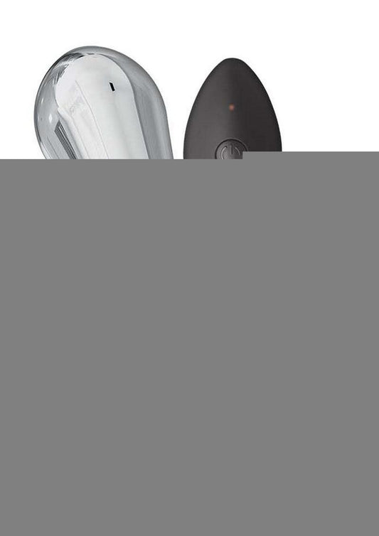 Ass-Sation Remote Control Vibrating Metal Anal Bulb - Metal/Silver