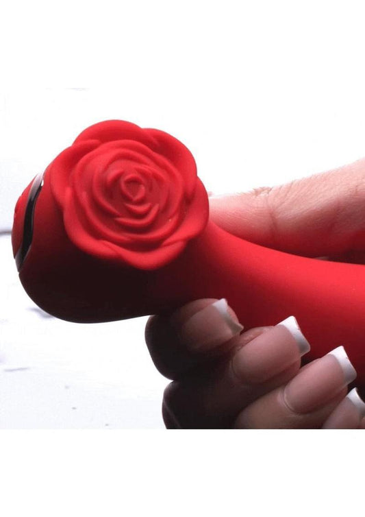 Bloomgasm Caress Rotating Bead Rechargeable Silicone Vibrator - Red