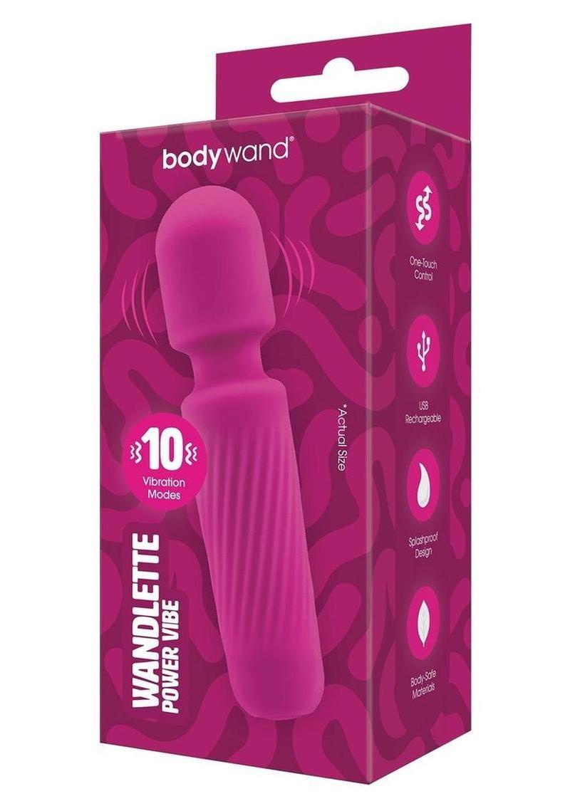 Bodywand Wandlette Power Vibe Mini Wand Rechargeable Wand Massager - Pink