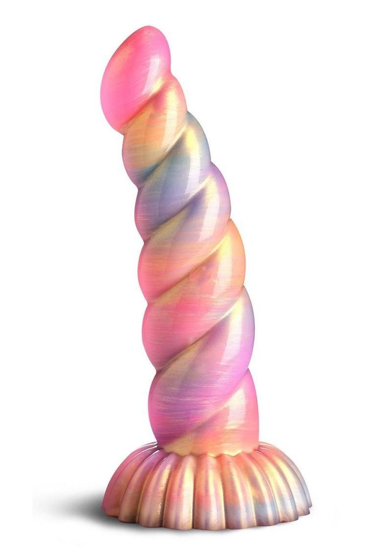 Creature Cocks Aurora Unicorn Silicone Dildo - Rainbow