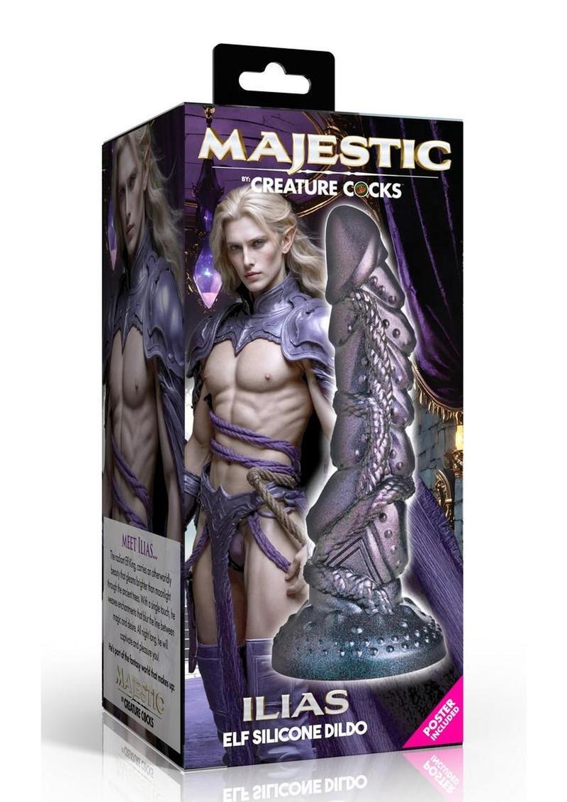Creature Cocks Ilias Elf Silicone Dildo - Silver - 8.5in