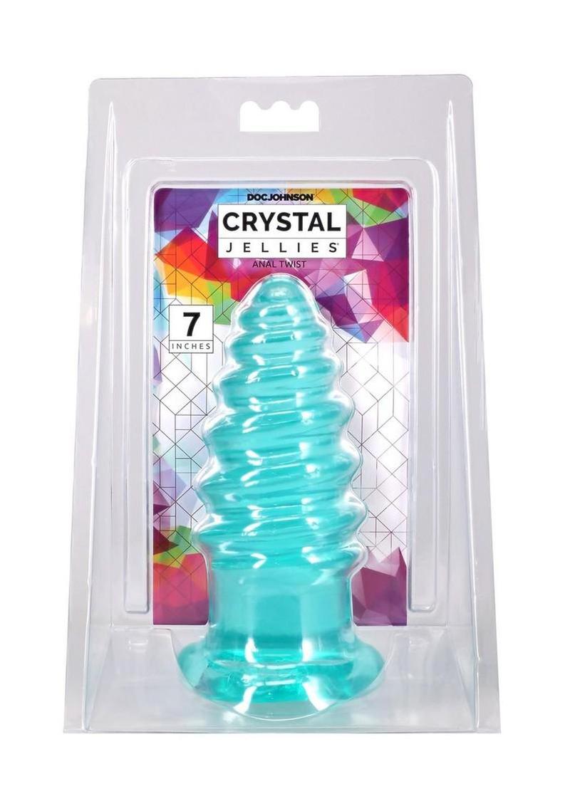 Crystal Jellies Anal Twist - Teal - 7in