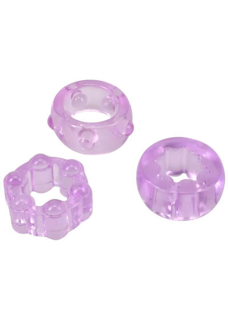Crystal Jellies Performance Ring - Purple - 3 Piece/Set