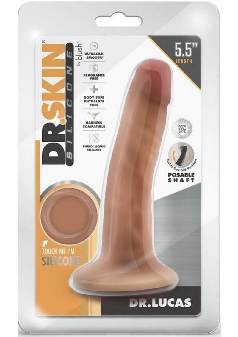 Dr. Skin Dr. Lucas Silicone Dildo with Suction Cup - Caramel - 5.5in