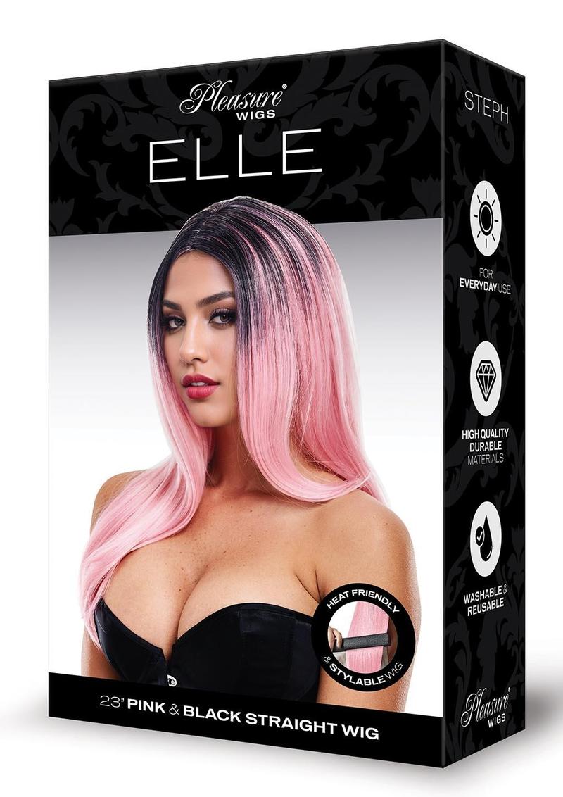 Elle Wig - Black/Pink
