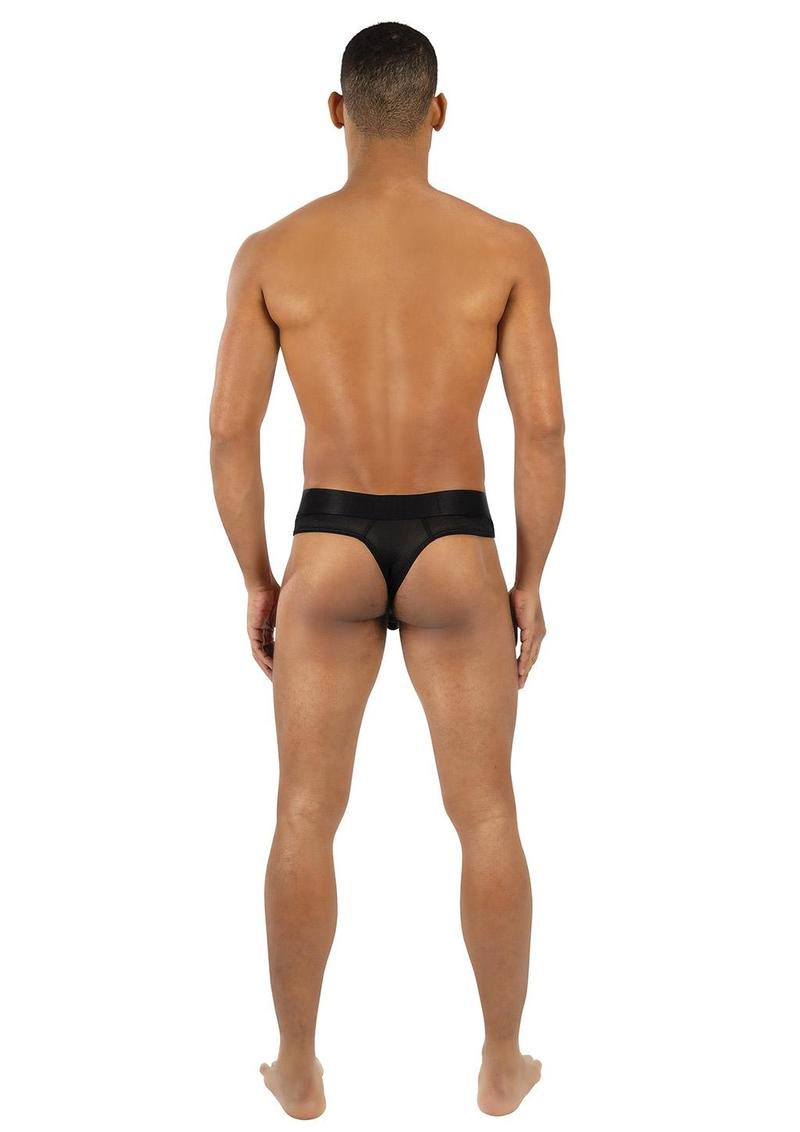 Envy Midnight Athletics Thong Black Lxl - Black