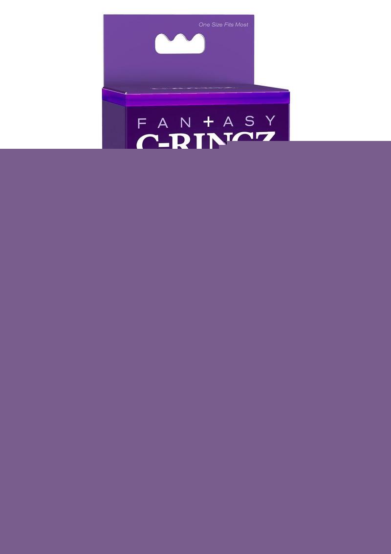 Fantasy C-Ringz Ass-Gasm Silicone Vibrating Rabbit and Cock Ring - Purple