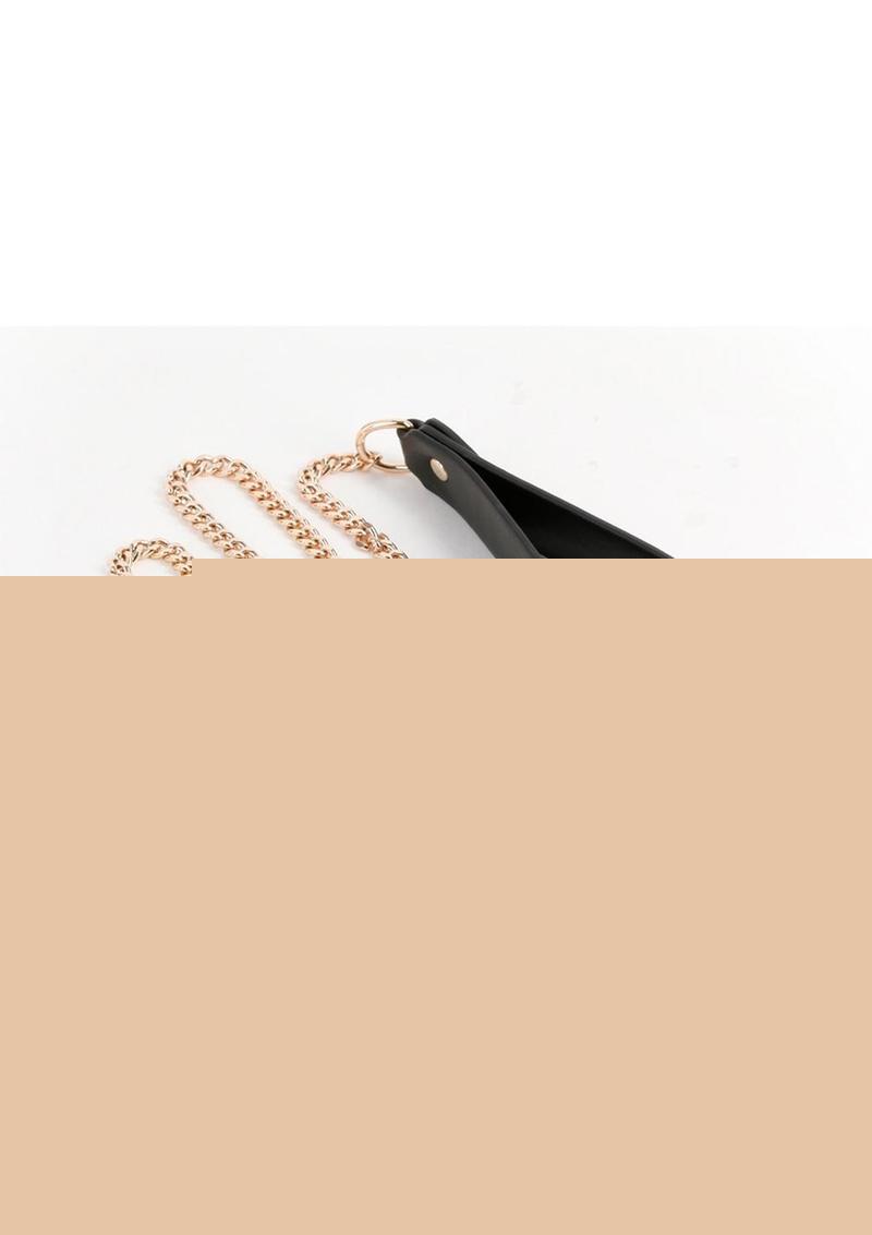 Fetish and Fashion Nyx Leash - Black/Gold